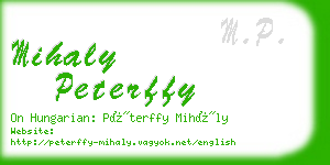 mihaly peterffy business card